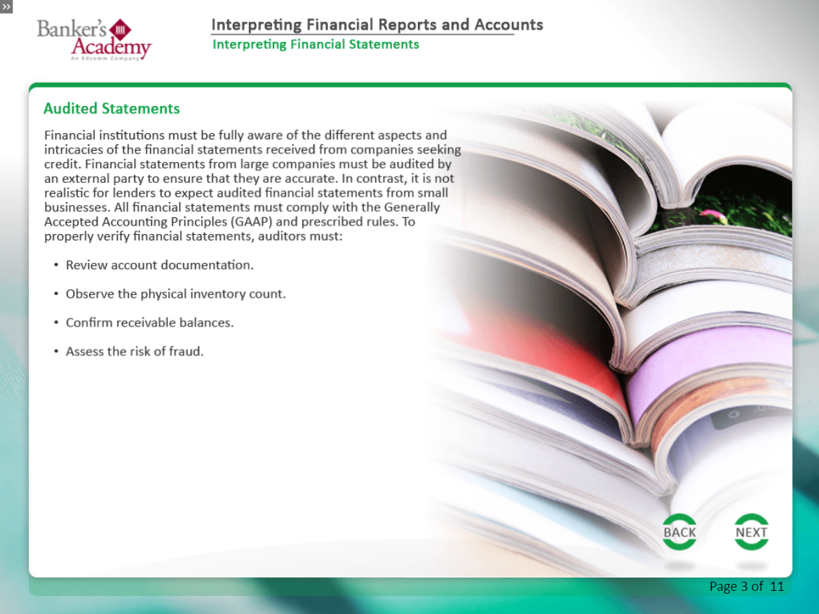 Interpreting Financial Reports Accounts - eBSI Export Academy