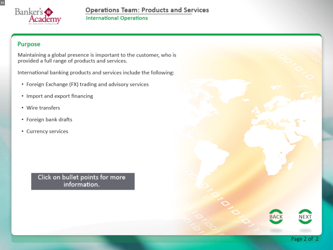 The Operations Team Products and Services - eBSI Export Academy