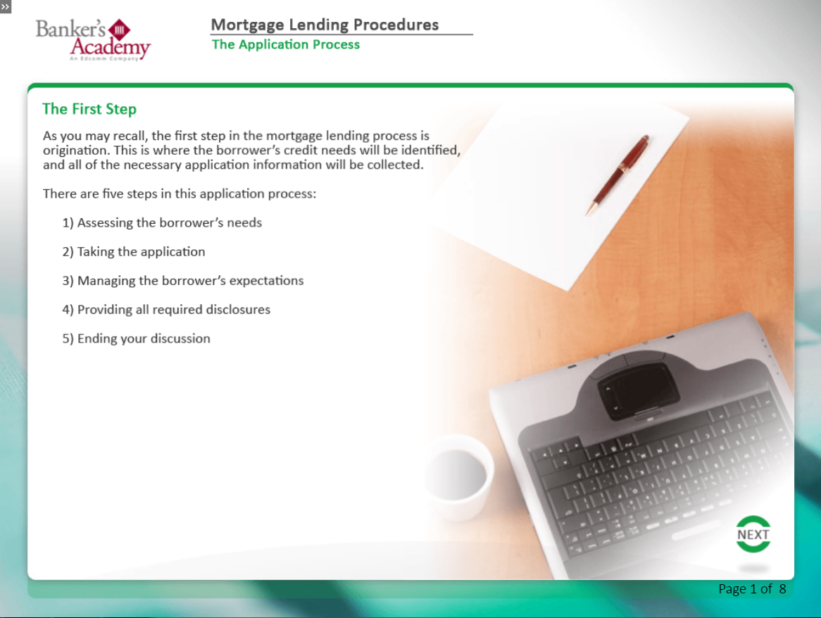 Mortgage Lending Procedures - eBSI Export Academy