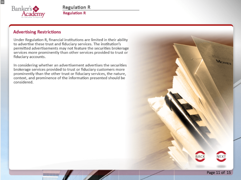 Regulation R: Exceptions From Definition of Broker - eBSI Export Academy