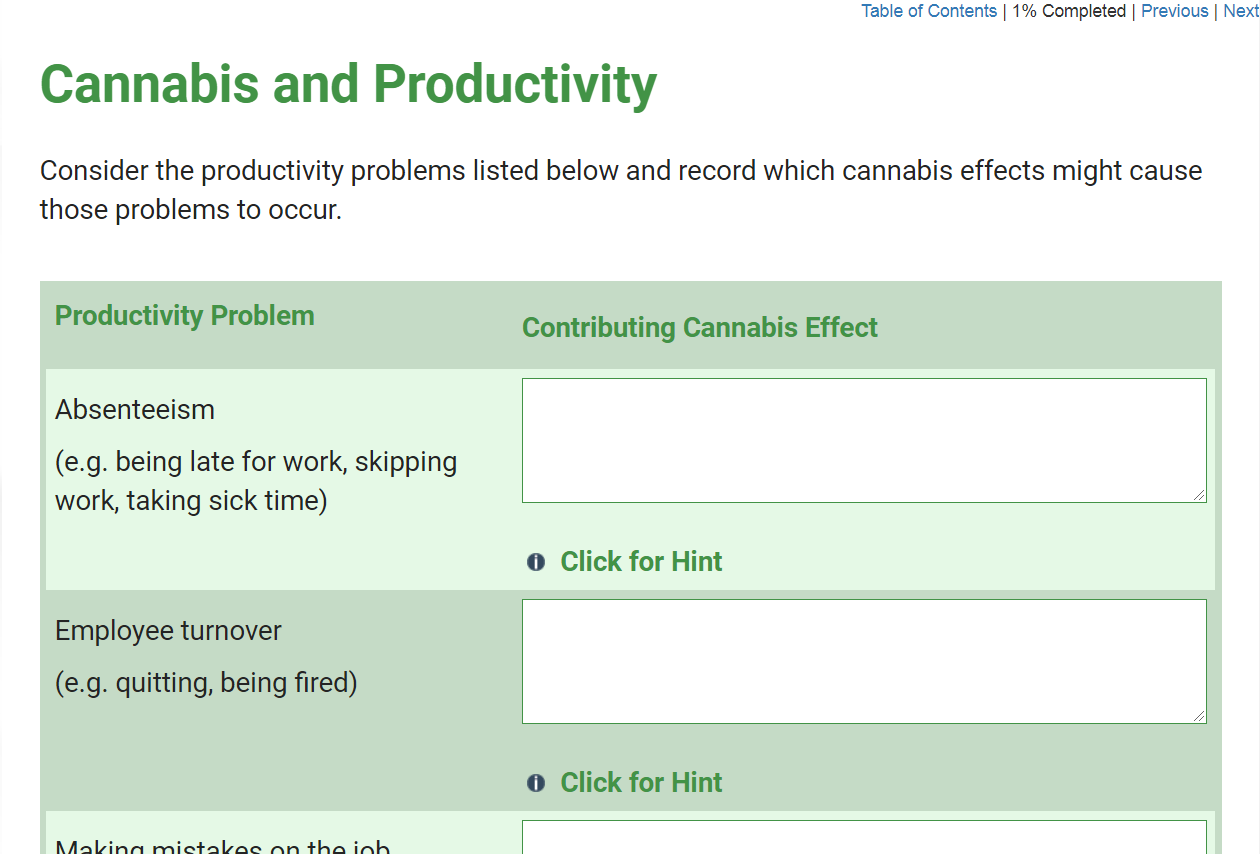 Cannabis and the Workplace - eBSI Export Academy