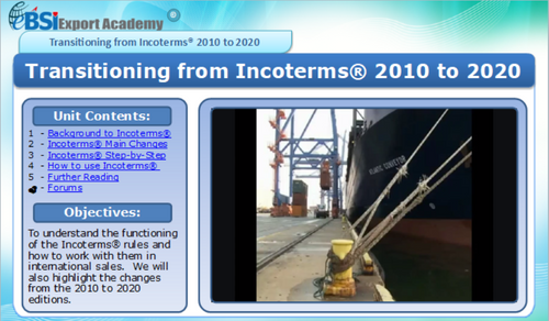 Transitioning from Incoterms 2010 to 2020 - eBSI Export Academy