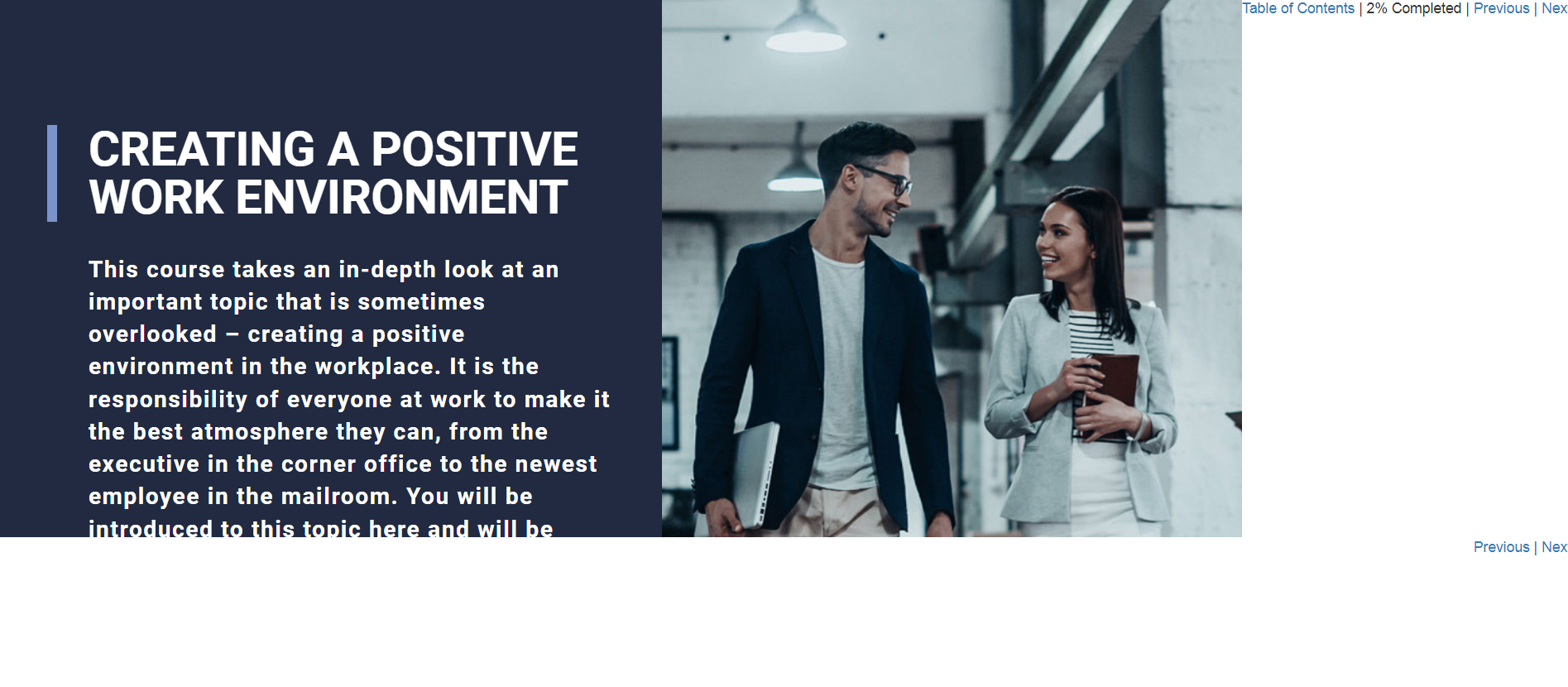 Creating a Positive Work Environment - eBSI Export Academy