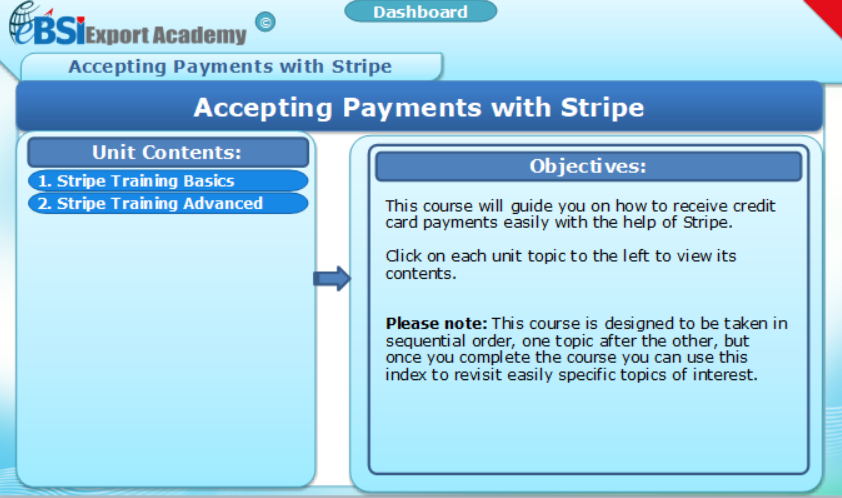 Accepting Payments with Stripe - eBSI Export Academy
