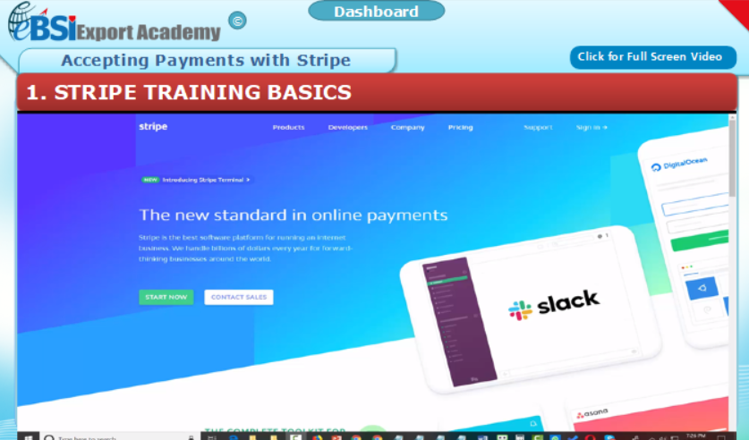 Accepting Payments with Stripe - eBSI Export Academy