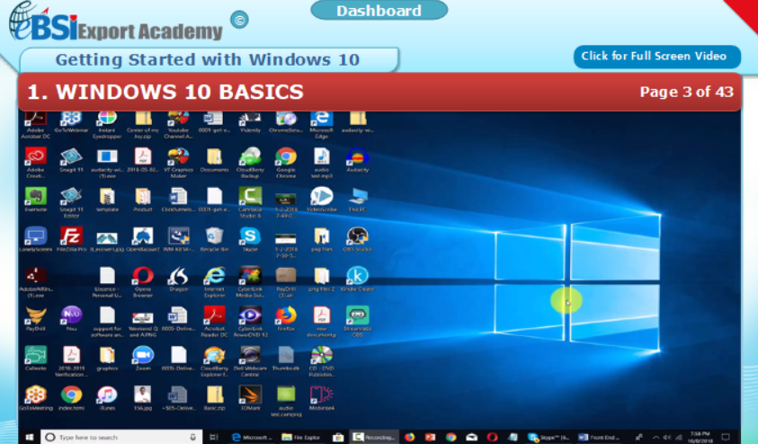 Getting Started with Windows 10 - eBSI Export Academy