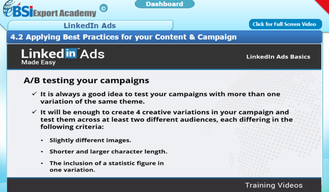 Linkedin Ads - eBSI Export Academy