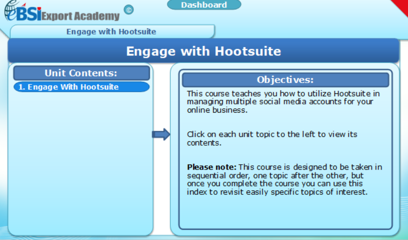 Engage with Hootsuite - eBSI Export Academy