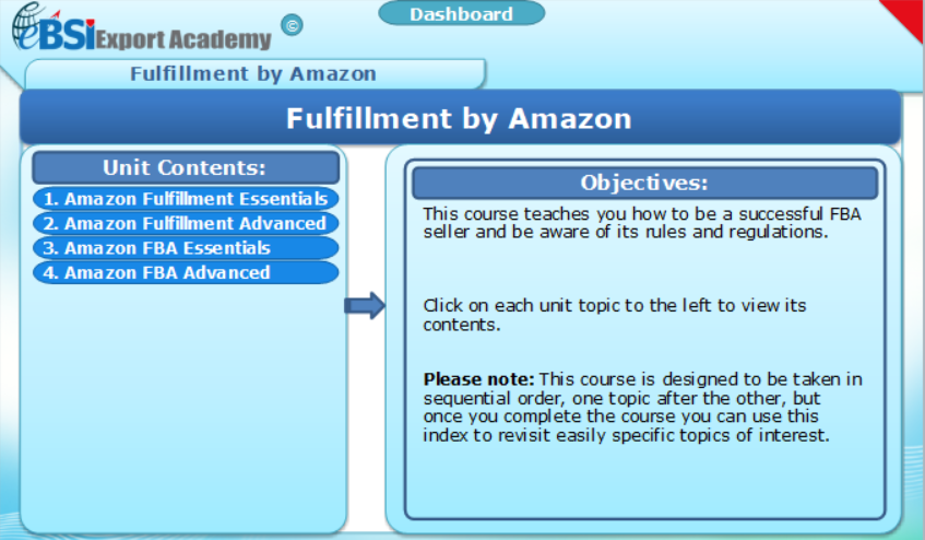 Fulfillment by Amazon - eBSI Export Academy