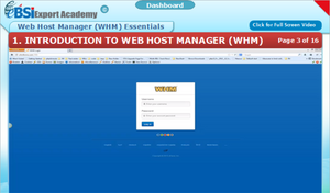 Web Host Manager (WHM) Essentials - eBSI Export Academy