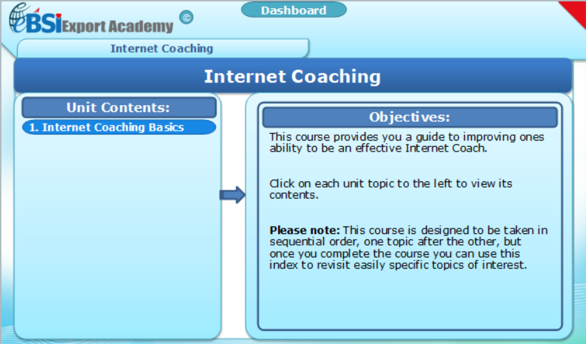 Internet Coaching - eBSI Export Academy