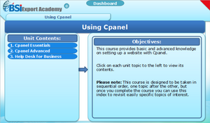 Using Cpanel - eBSI Export Academy