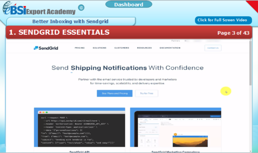 Better Inboxing with Sendgrid - eBSI Export Academy