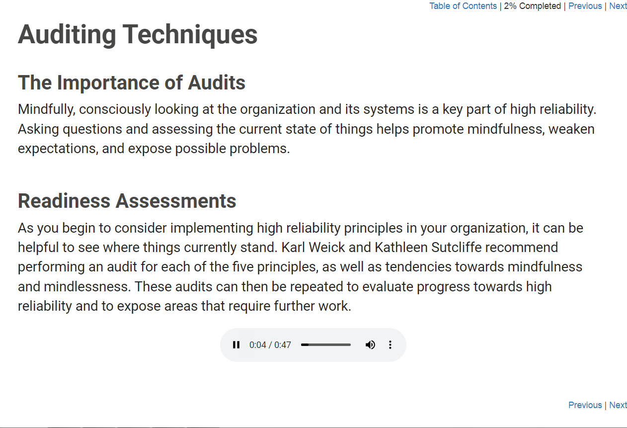 Developing a High Reliability Organization - eBSI Export Academy