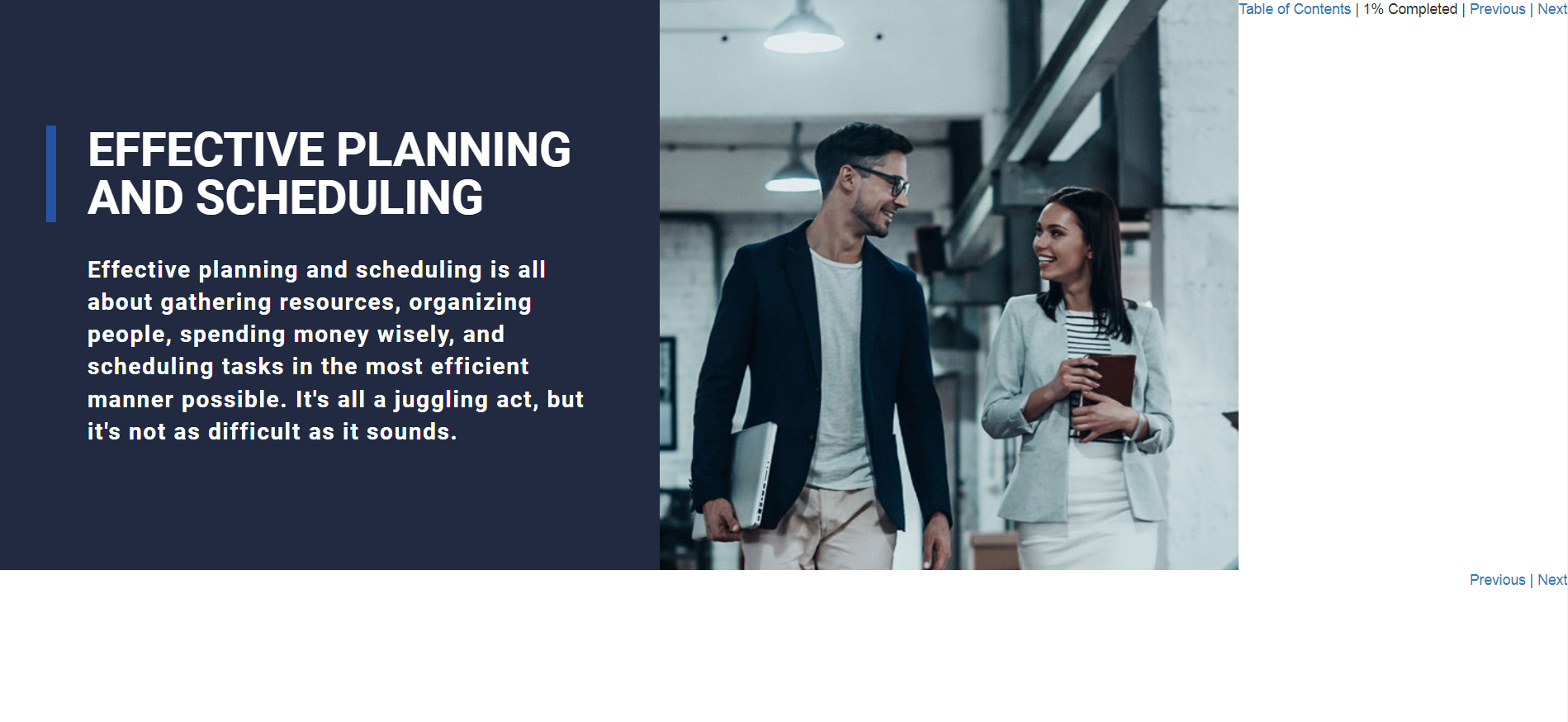 Effective Planning and Scheduling - eBSI Export Academy
