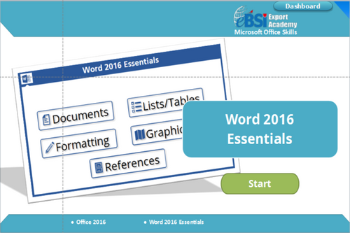 Word 2016 Essentials - eBSI Export Academy