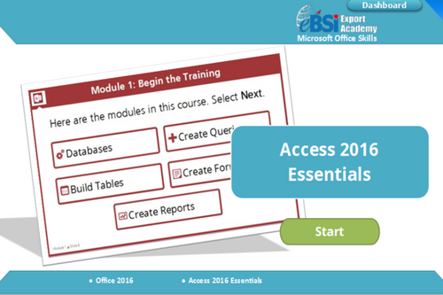 Access 2016 Essentials - eBSI Export Academy