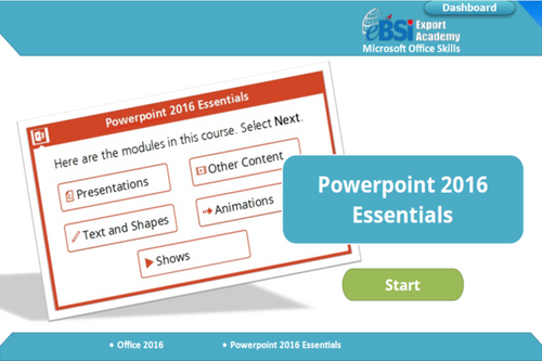 Powerpoint 2016 Essentials - eBSI Export Academy