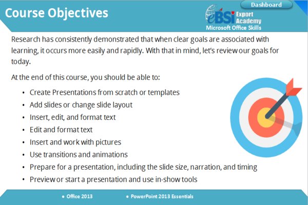 Powerpoint 2013 Essentials - eBSI Export Academy