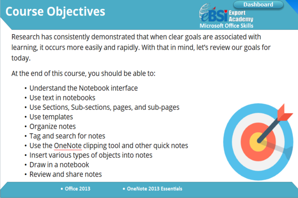 OneNote 2013 Advanced - eBSI Export Academy