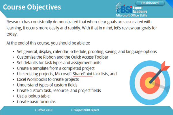 Project 2010 Expert - eBSI Export Academy