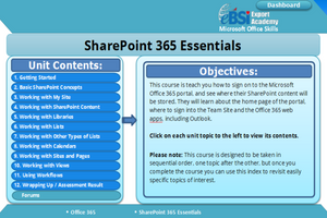 Sharepoint 365 Essentials - eBSI Export Academy