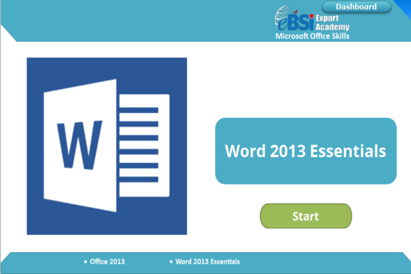 Word 2013 Essentials - eBSI Export Academy