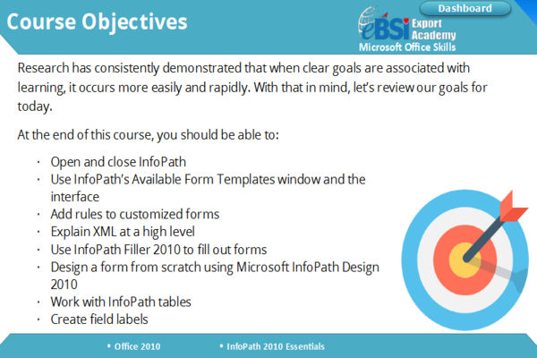 Infopath 2010 Essentials - eBSI Export Academy