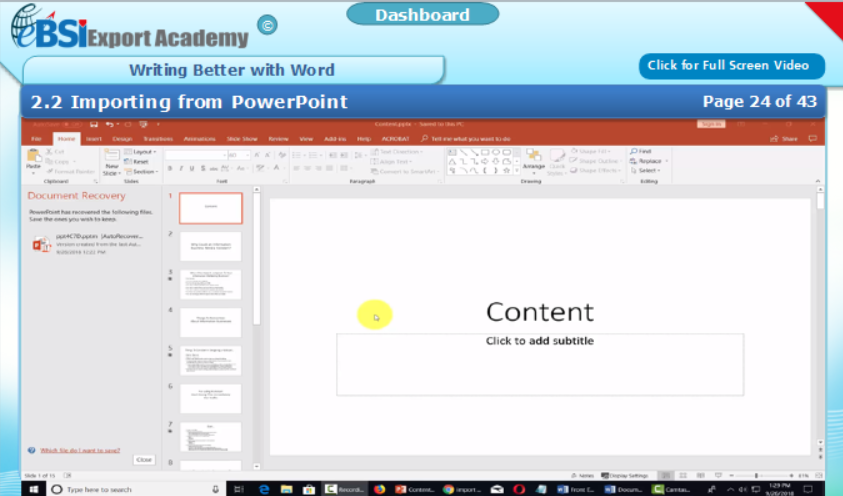 Writing Better with Word - eBSI Export Academy