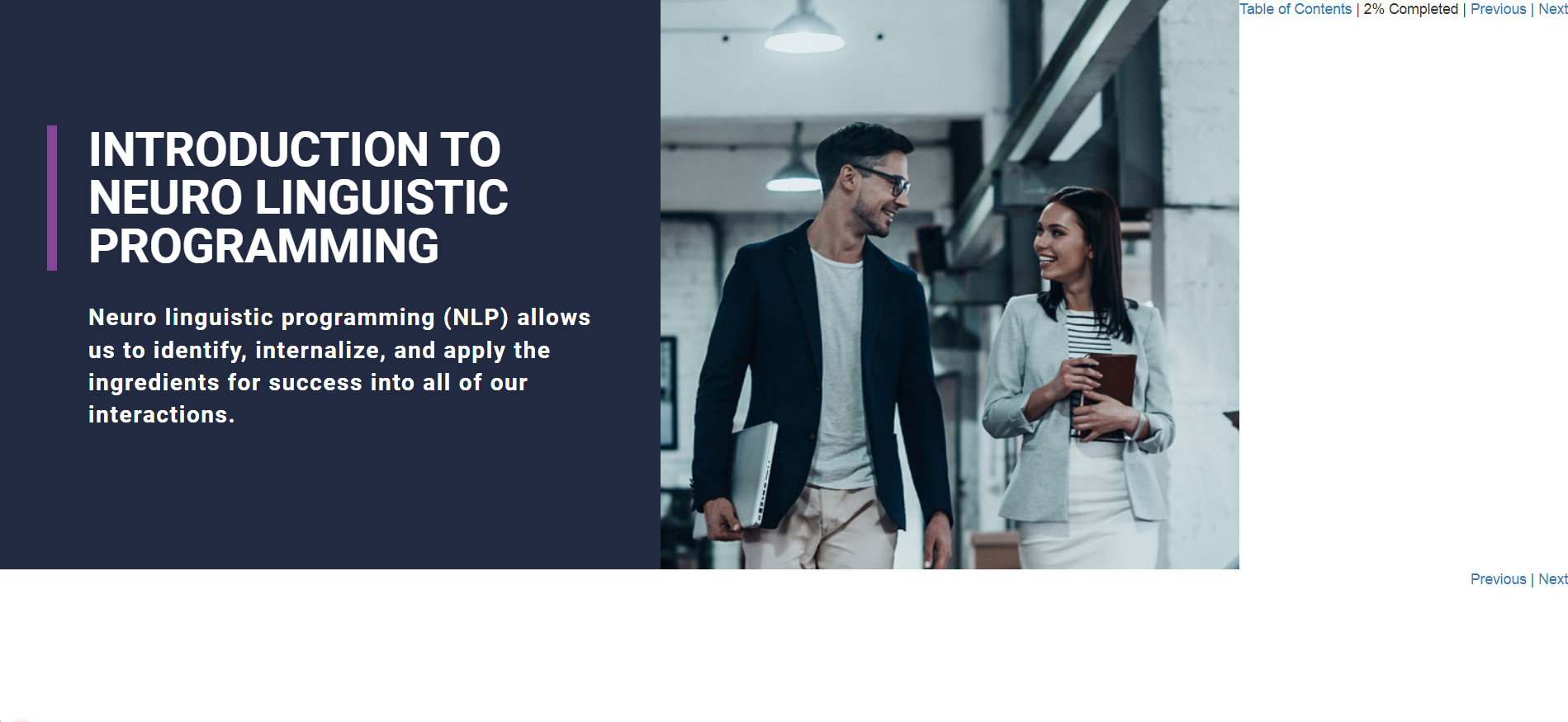 Introduction to Neuro Linguistic Programming - eBSI Export Academy