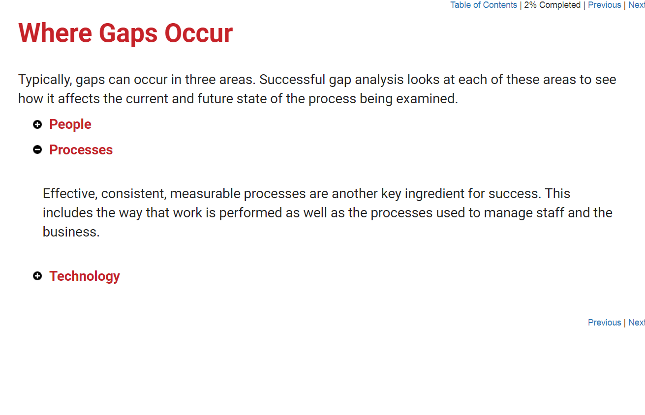 Process Improvement with Gap Analysis - eBSI Export Academy