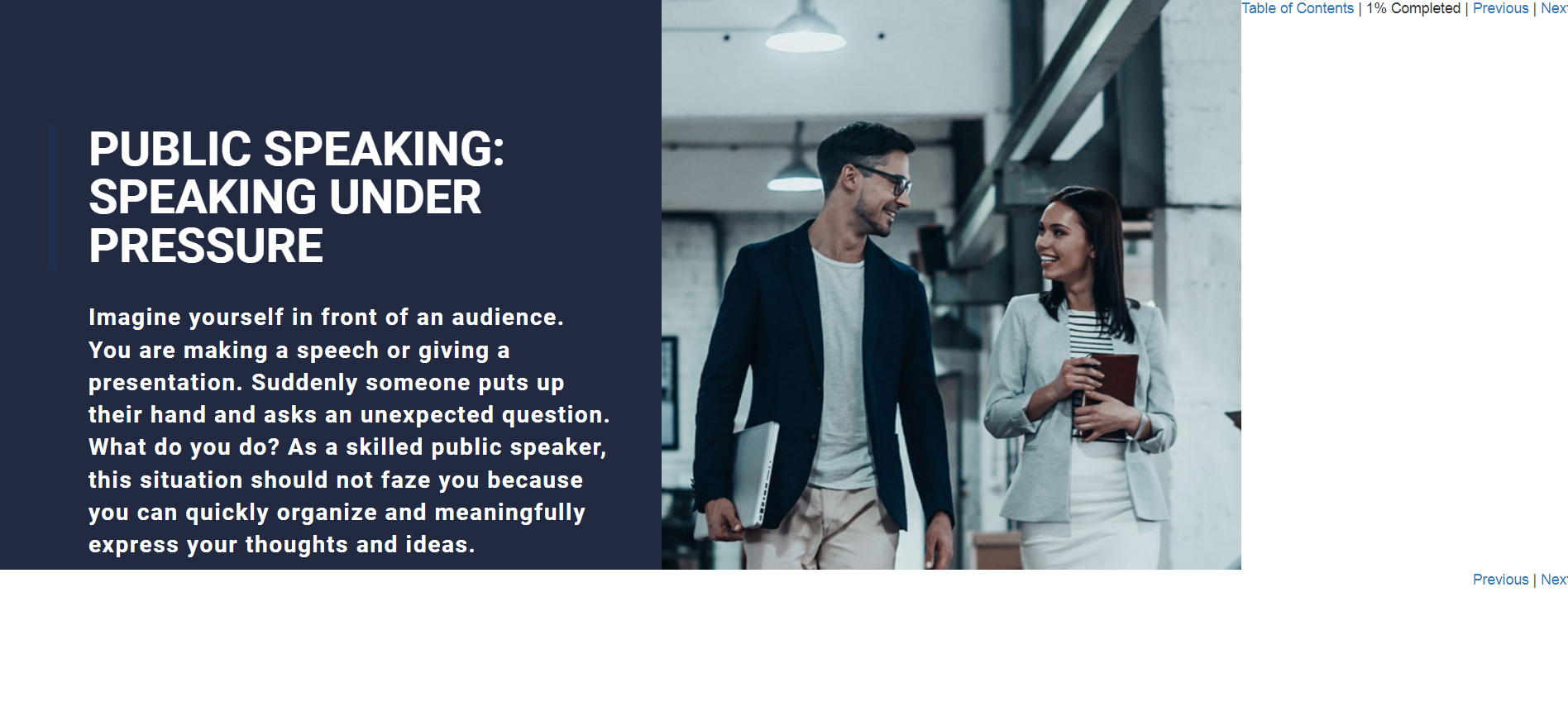 Public Speaking: Speaking Under Pressure - eBSI Export Academy