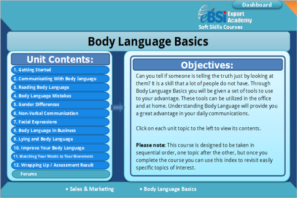 Body Language Basics - eBSI Export Academy