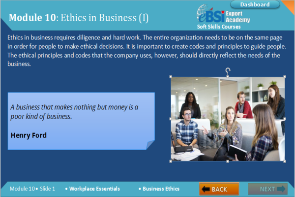 Business Ethics - eBSI Export Academy
