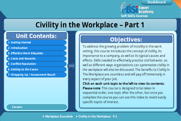 Civility in the Workplace - eBSI Export Academy