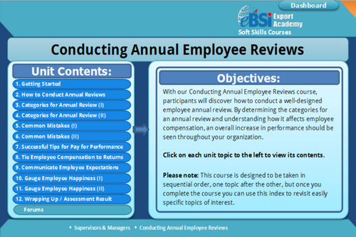 Conducting Annual Employee Reviews - eBSI Export Academy