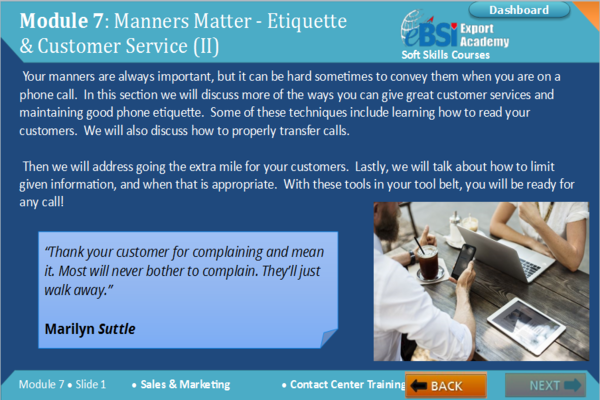 Contact Center Training - eBSI Export Academy