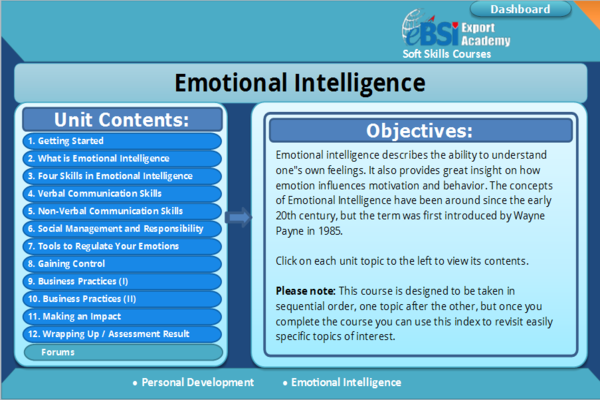 Emotional Intelligence - eBSI Export Academy