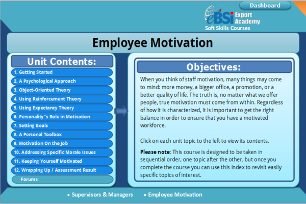 Employee Motivation - eBSI Export Academy