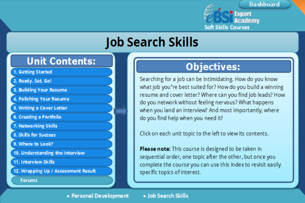 Job Search Skills - eBSI Export Academy
