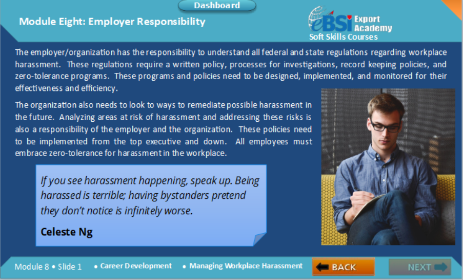 Managing Workplace Harassment - eBSI Export Academy