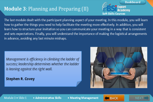 Meeting Management - eBSI Export Academy