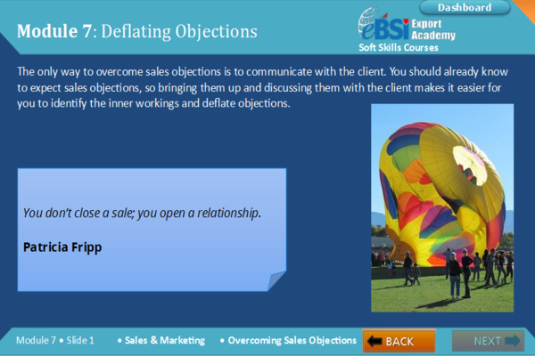 Overcoming Sales Objections - eBSI Export Academy