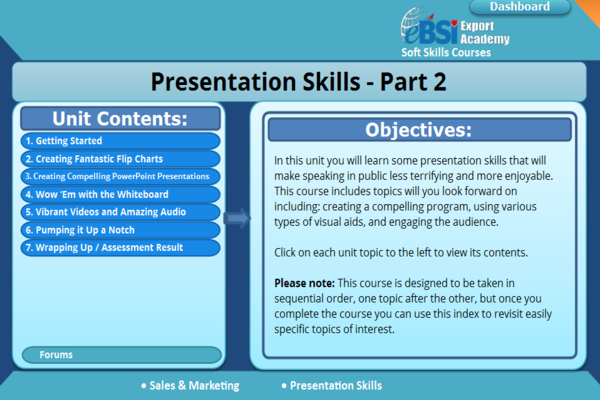 Presentation Skills - eBSI Export Academy