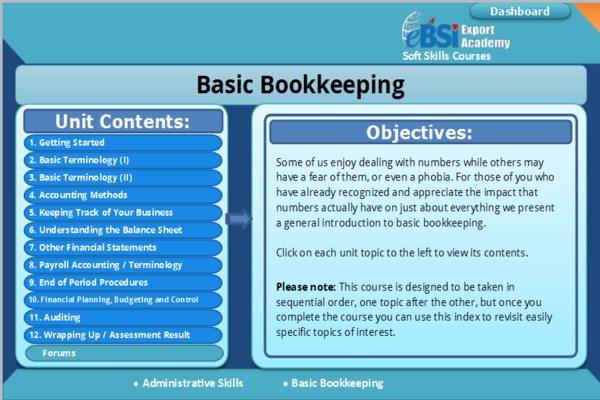 Basic Bookkeeping - eBSI Export Academy