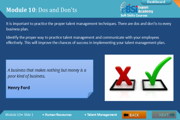 Talent Management - eBSI Export Academy