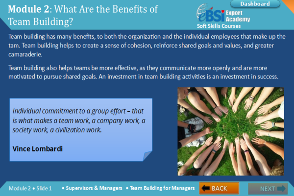 Team Building For Managers - eBSI Export Academy