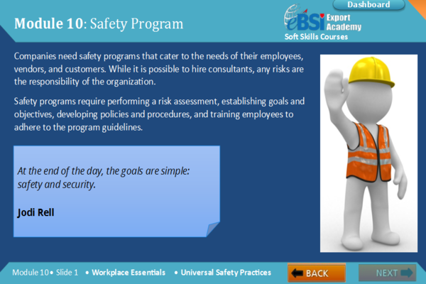 Universal Safety Practices - eBSI Export Academy
