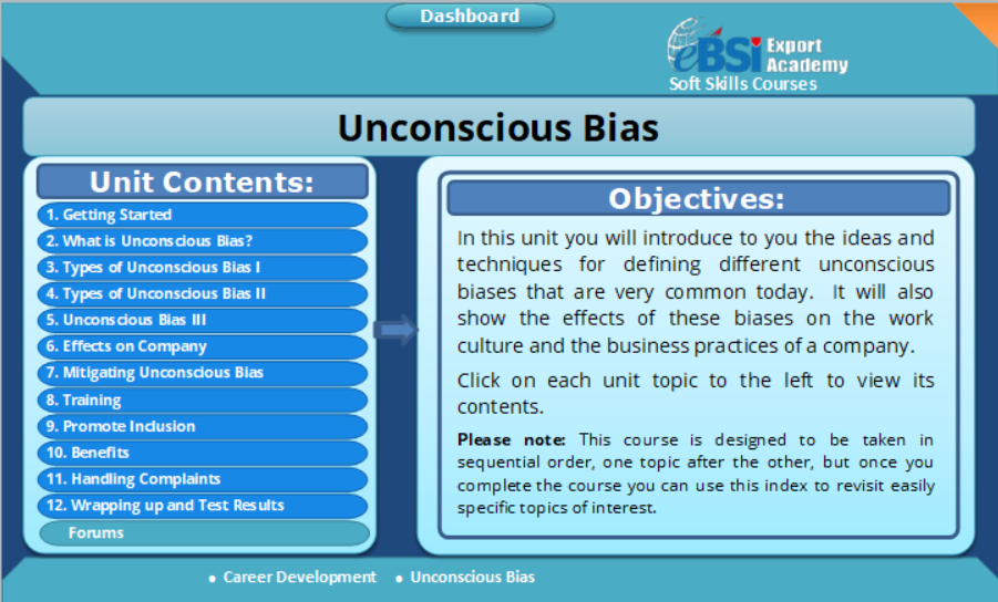 Unconscious Bias - eBSI Export Academy