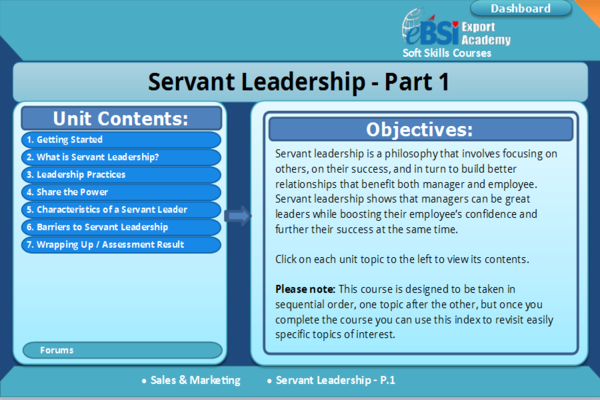 Servant Leadership - eBSI Export Academy